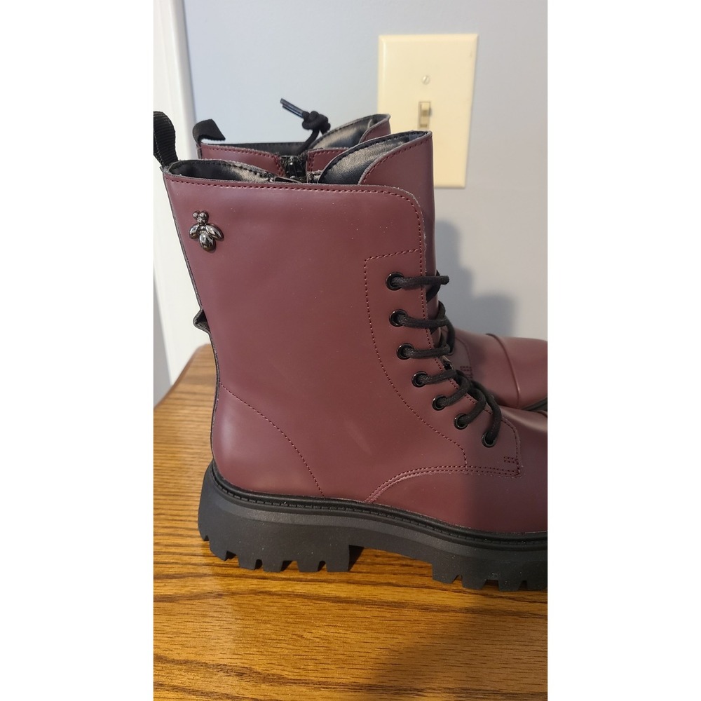 Womens NIB Geox Respira Maquinnens Boot Dark Burgundy Size 6 Zip/Lace Up
